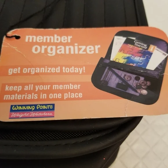 Weight Watchers Member Black Organizer Case Holder Bag Pouch Wallet Pockets W W - Picture 9 of 9